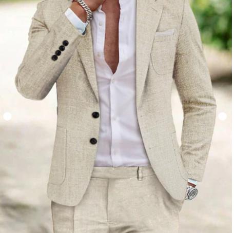 Costume en Lin Léger pour Homme - Élégance et Confort pour Occasions Formelles