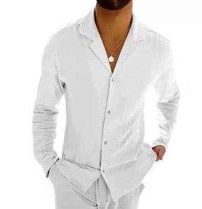 Chemise en Lin Léger pour Homme - Style Classique et Confort Optimal
