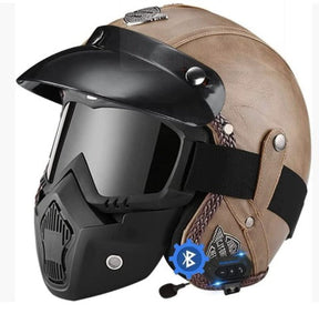 Casque Moto Léger Rétro - Confort et Sécurité Certifiés DOT ECE