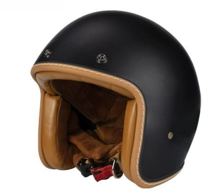 Casque de Moto Vintage Sécurisé - Design Profil Bas Approuvé DOT ECE