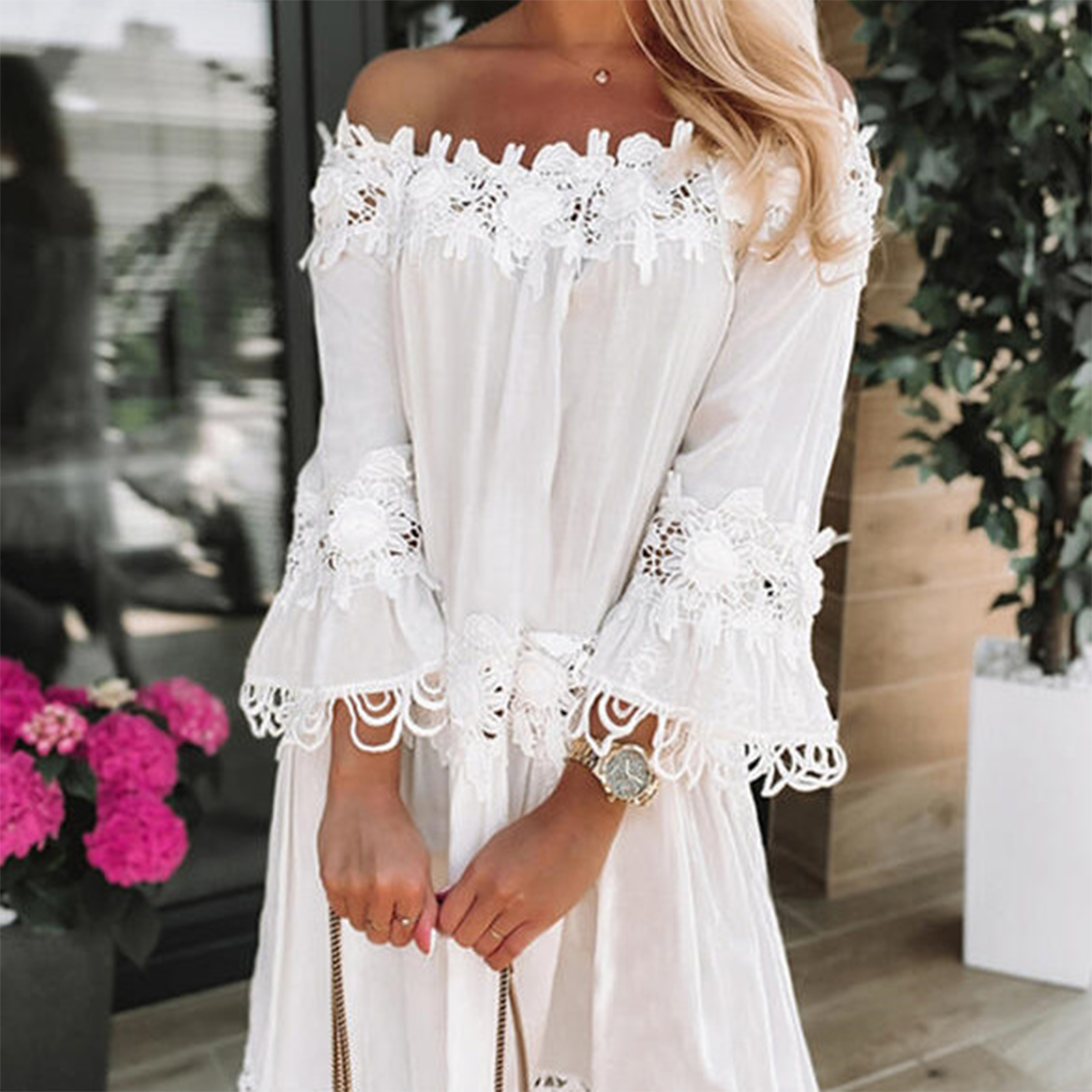 Robe Off Shoulder Élégante - Confort et Style pour Été