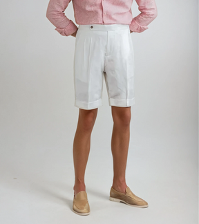 Shorts en Lin Blanc Chic - Élégance et Confort pour Été