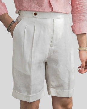 Shorts en Lin Blanc Chic - Élégance et Confort pour Été