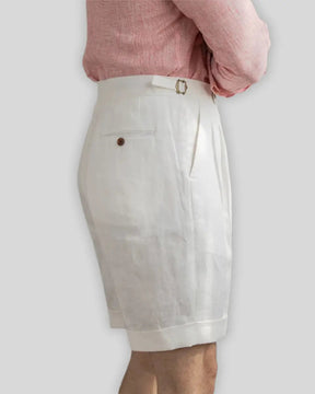 Shorts en Lin Blanc Chic - Élégance et Confort pour Été