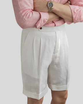 Shorts en Lin Blanc Chic - Élégance et Confort pour Été