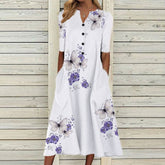 Robe d'été à Motif Floral - Style Élégant et Confortable