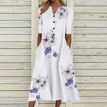 Robe d'été à Motif Floral - Style Élégant et Confortable