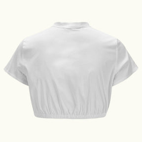 Blouse Dirndl Blanche à Manches Courtes - Haut Traditionnel Élégant pour Oktoberfest