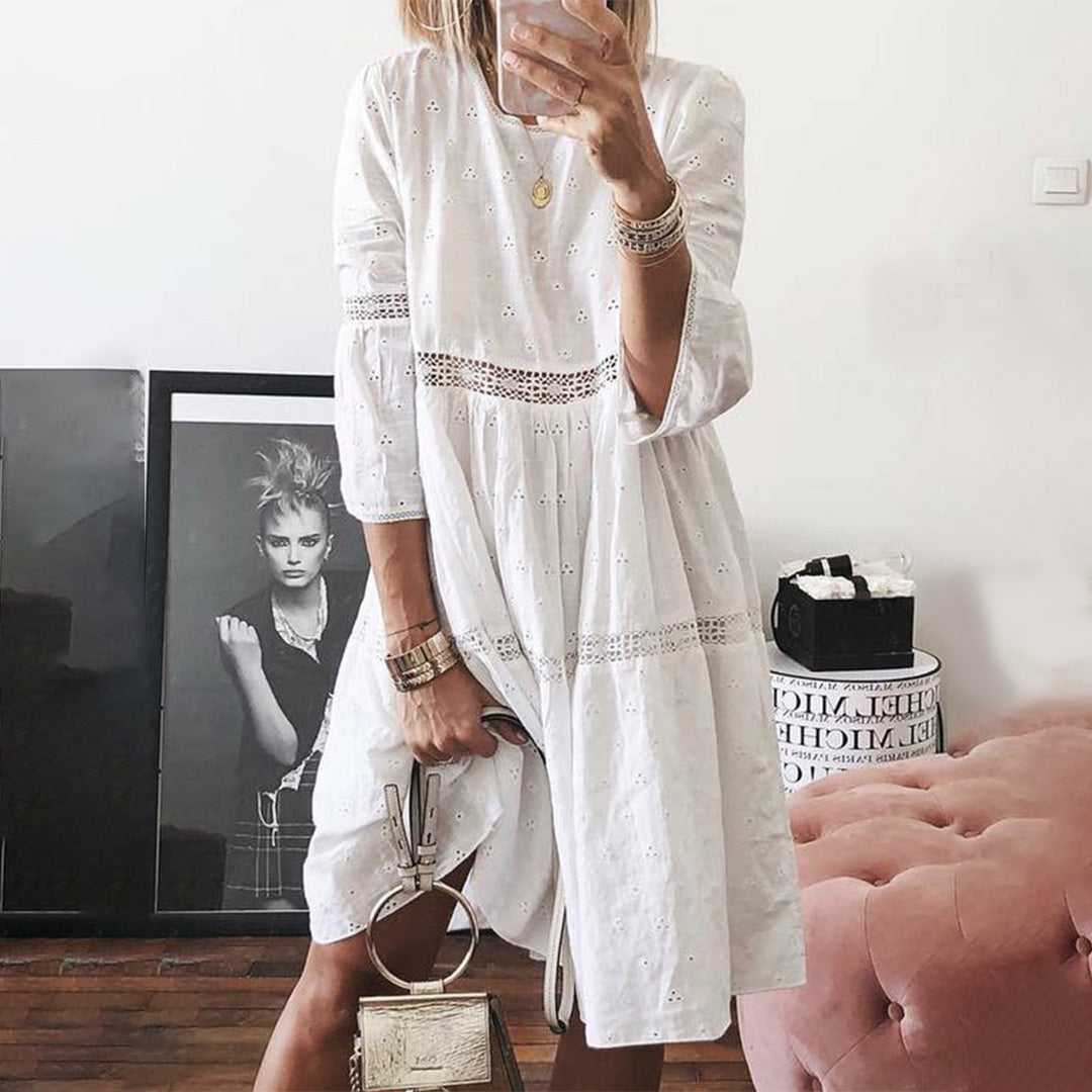 Robe d'été en Dentelle Élégante - Style Maxi Confortable et Décontracté
