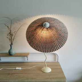 Lampe de Table Élégante - Abat-Jour Plissé et Fini à la Main