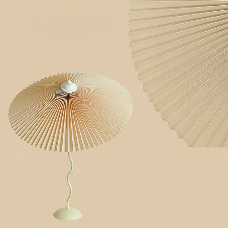 Lampe de Table Élégante - Abat-Jour Plissé et Fini à la Main