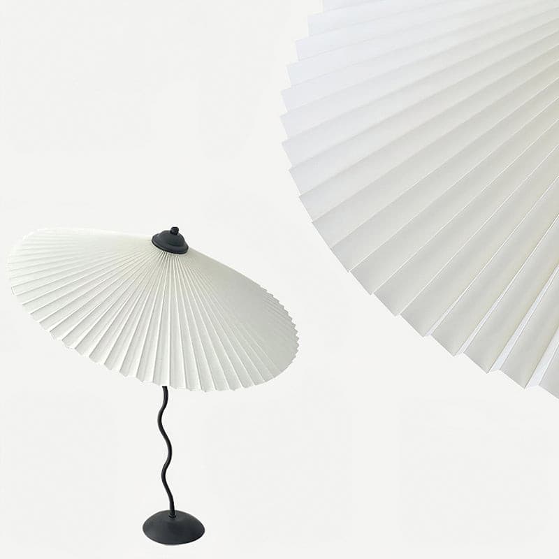 Lampe de Table Élégante - Abat-Jour Plissé et Fini à la Main