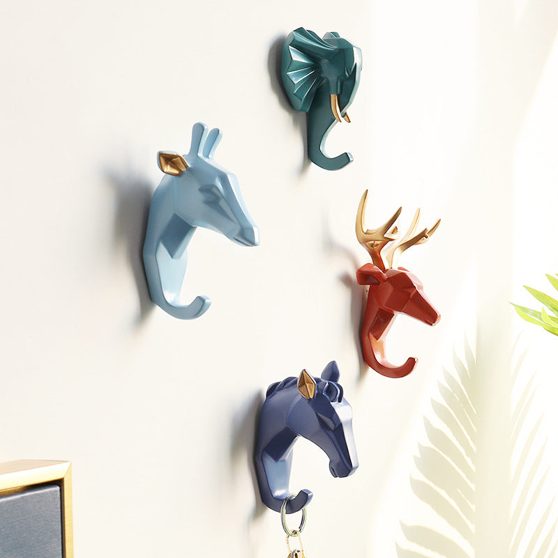 Crochet Mural Tête d'Animal - Décoration Écologique et Pratique