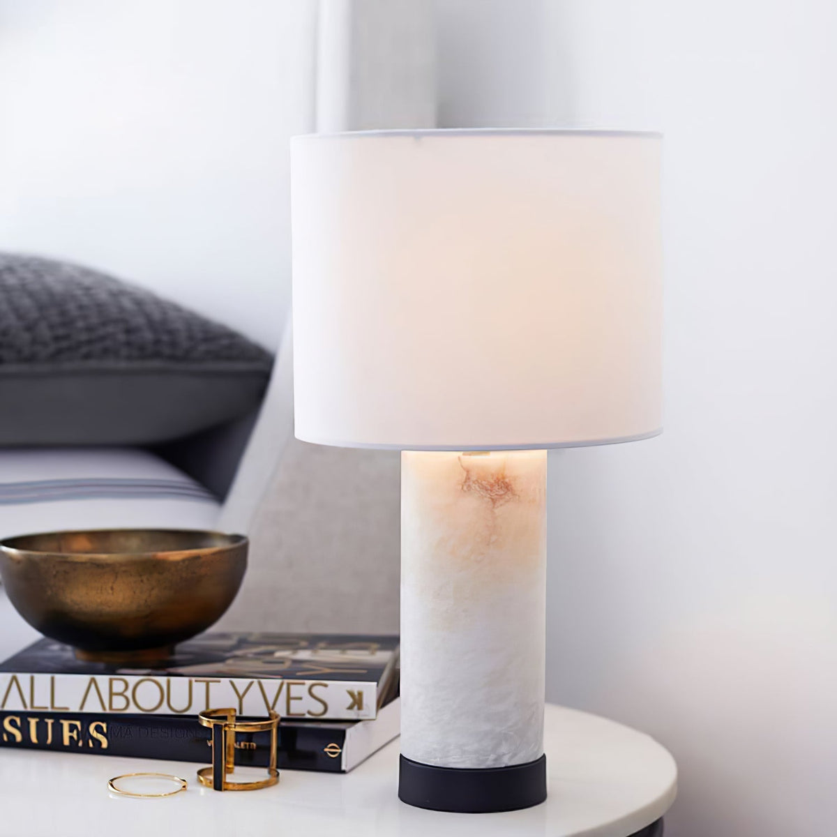Lampe de Table en Albâtre - Ambiance Chaleureuse et Élégante