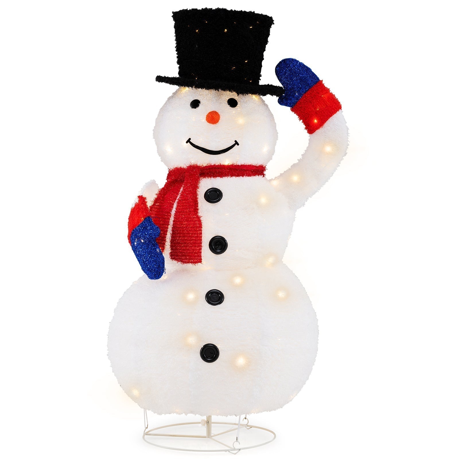 Bonhomme de Neige Lumineux de Noël - 120 Lumières LED et Fonction Minuterie