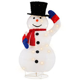 Bonhomme de Neige Lumineux de Noël - 120 Lumières LED et Fonction Minuterie