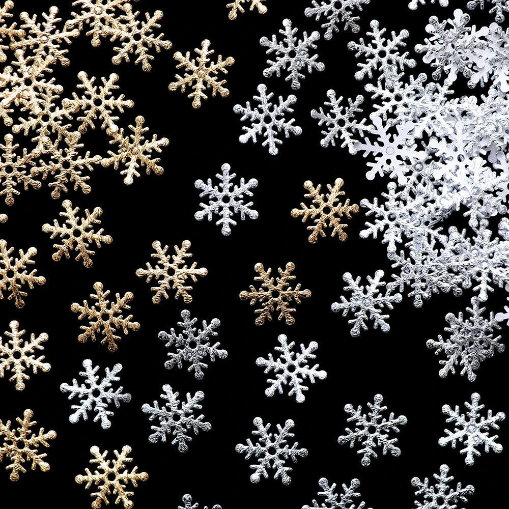 Décorations de Sapin de Noël Flocons - Ensemble de 300 Ornements Scintillants