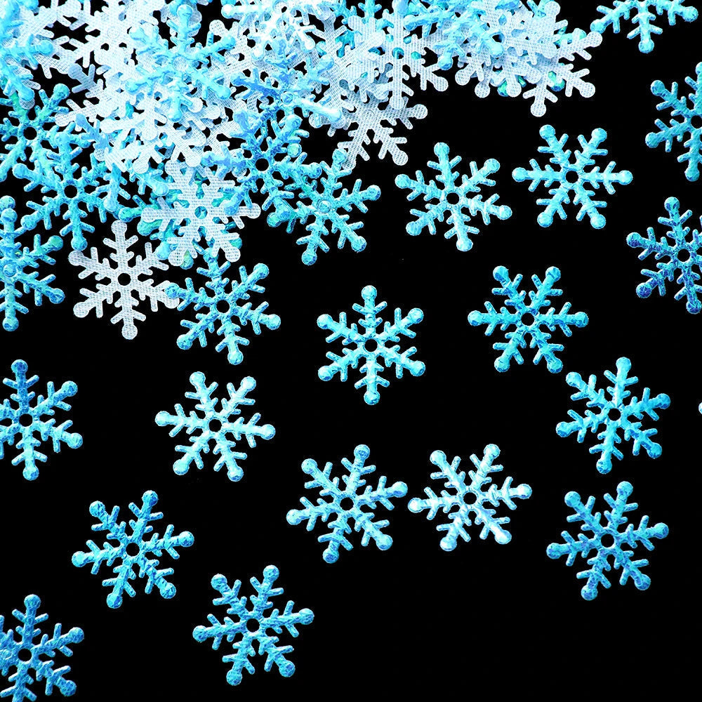 Décorations de Sapin de Noël Flocons - Ensemble de 300 Ornements Scintillants