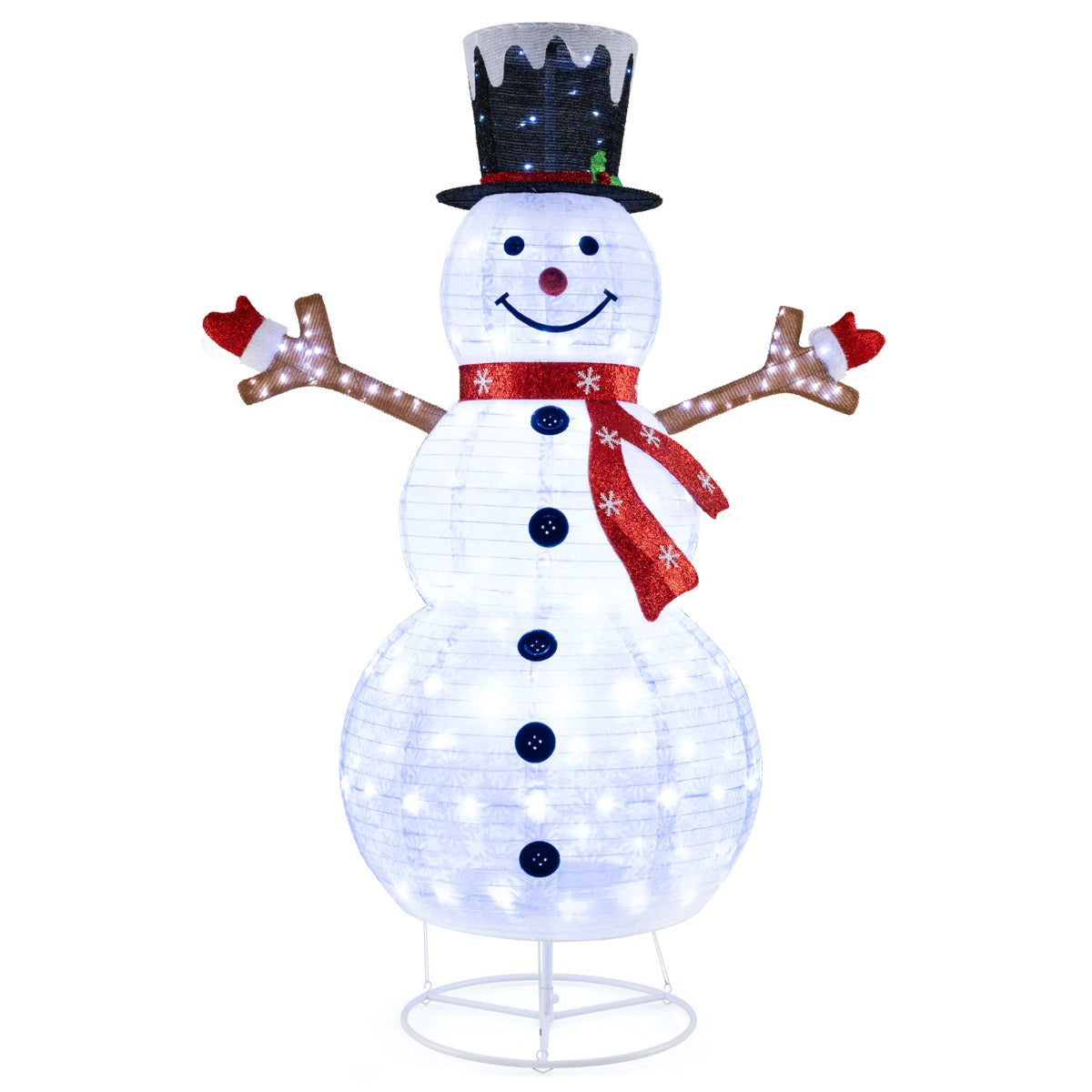 Bonhomme de Neige Lumineux - Décoration Festive pour Jardin ou Porche