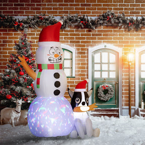 Bonhomme de Neige Gonflable Noël - Décoration Joyeuse avec Lumières LED