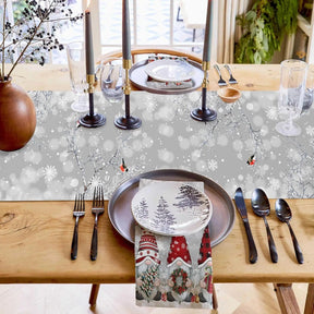 Chemin de Table de Noël - Design Flocon de Neige Élégant