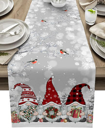 Chemin de Table de Noël - Design Flocon de Neige Élégant