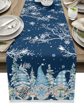 Chemin de Table de Noël - Design Flocon de Neige Élégant