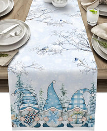 Chemin de Table de Noël - Design Flocon de Neige Élégant