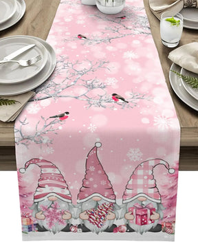 Chemin de Table de Noël - Design Flocon de Neige Élégant