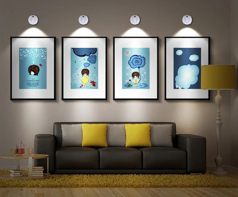 Projecteur LED Sans Fil Dimmable - Télécommande et Éclairage Flexible pour Maison