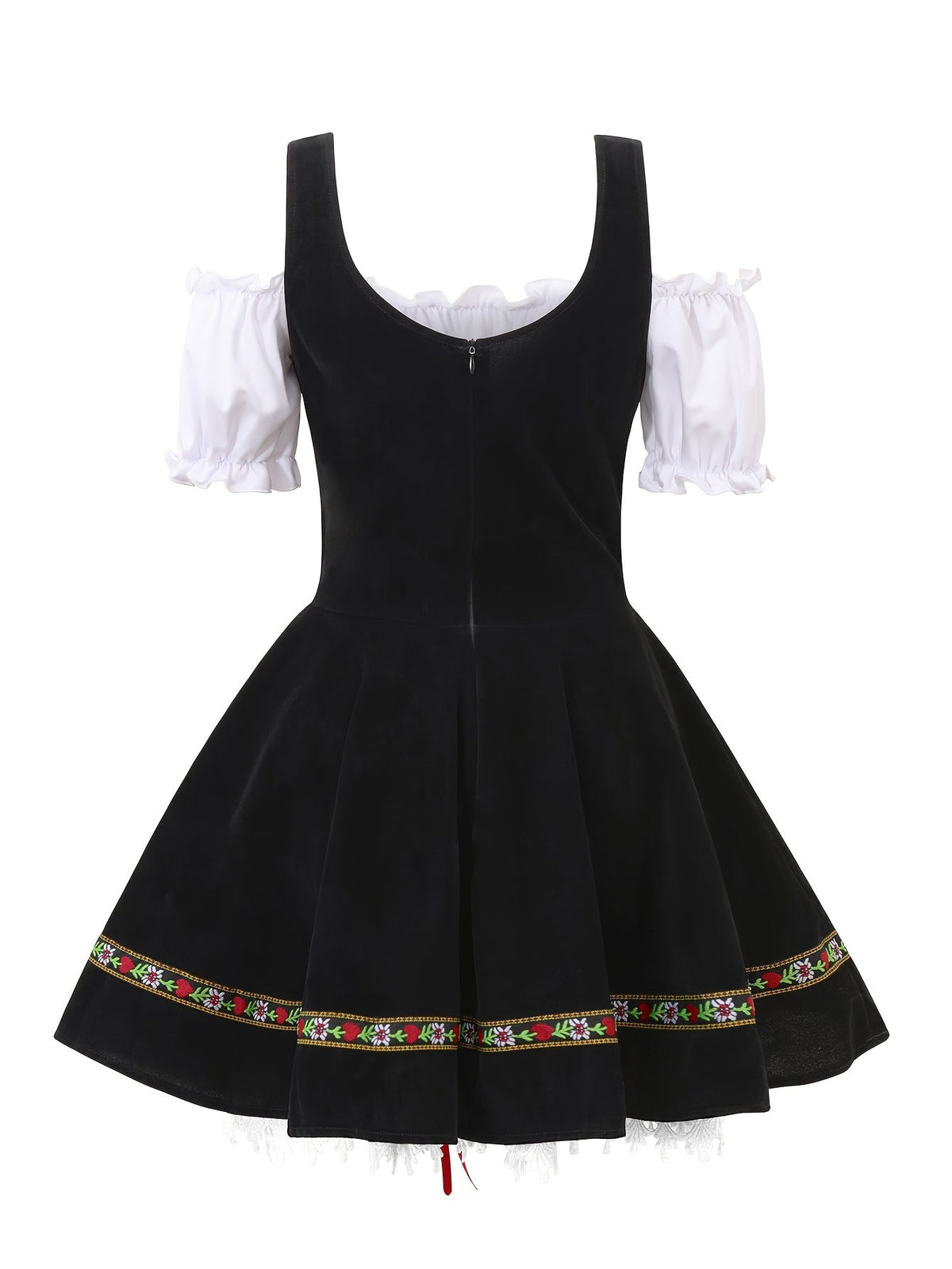Robe de Costume Halloween Grande Taille - Élégance Bavaroise à Manches Bouffantes