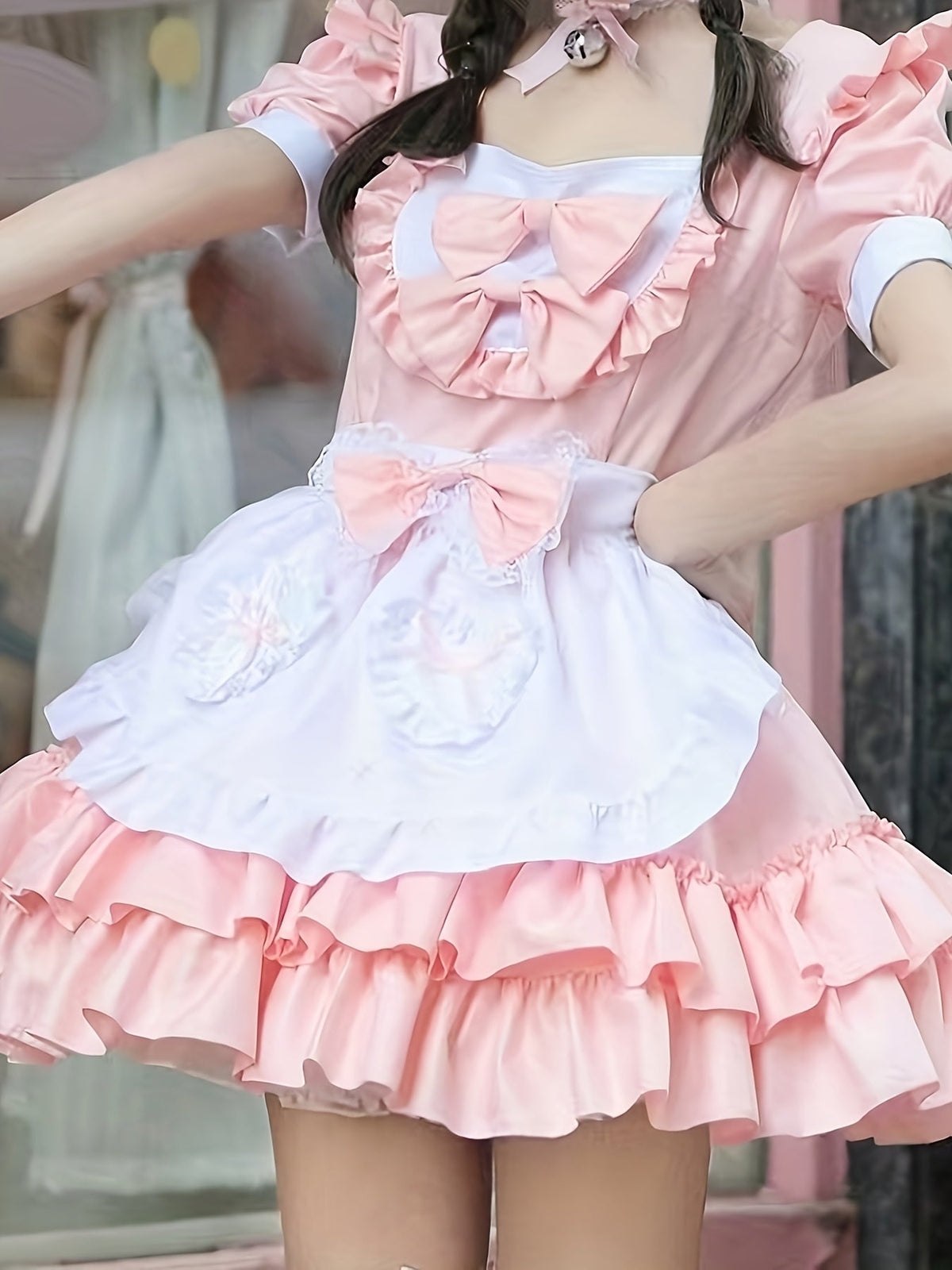 Robe de Cosplay Grande Taille - Style Mignon avec Volants et Tablier