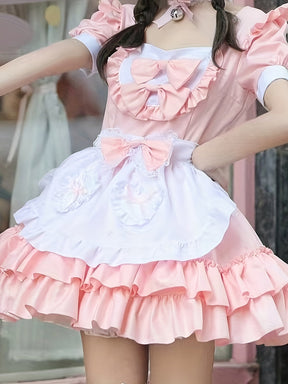 Robe de Cosplay Grande Taille - Style Mignon avec Volants et Tablier