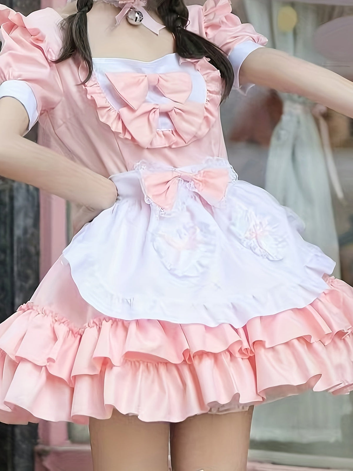 Robe de Cosplay Grande Taille - Style Mignon avec Volants et Tablier