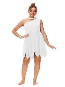Robe de Costume Halloween Grande Taille - Look Préhistorique Confortable et Flatteur