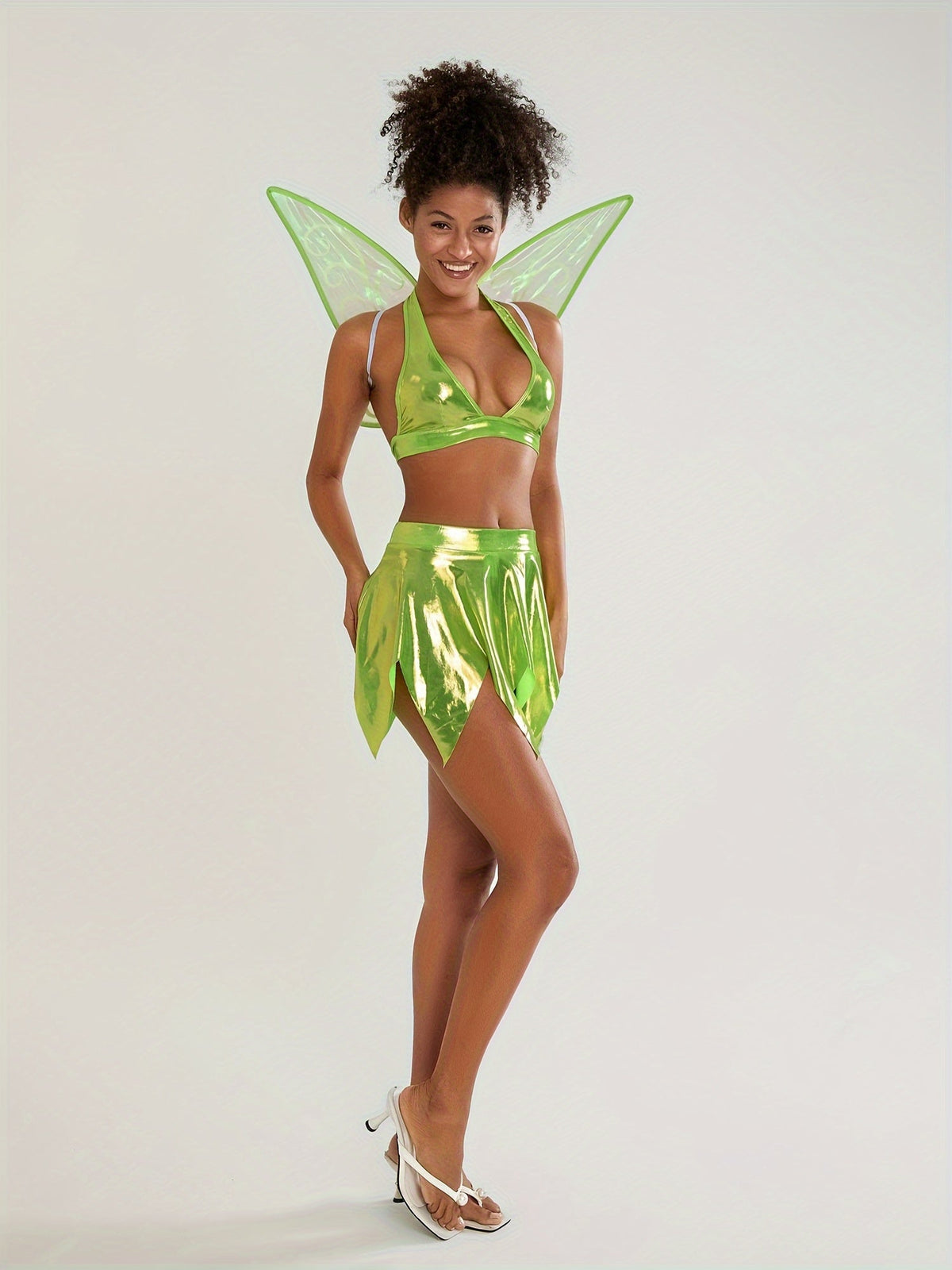 Costume d'Halloween Fée Sexy - Ensemble en Deux Pièces avec Ailes
