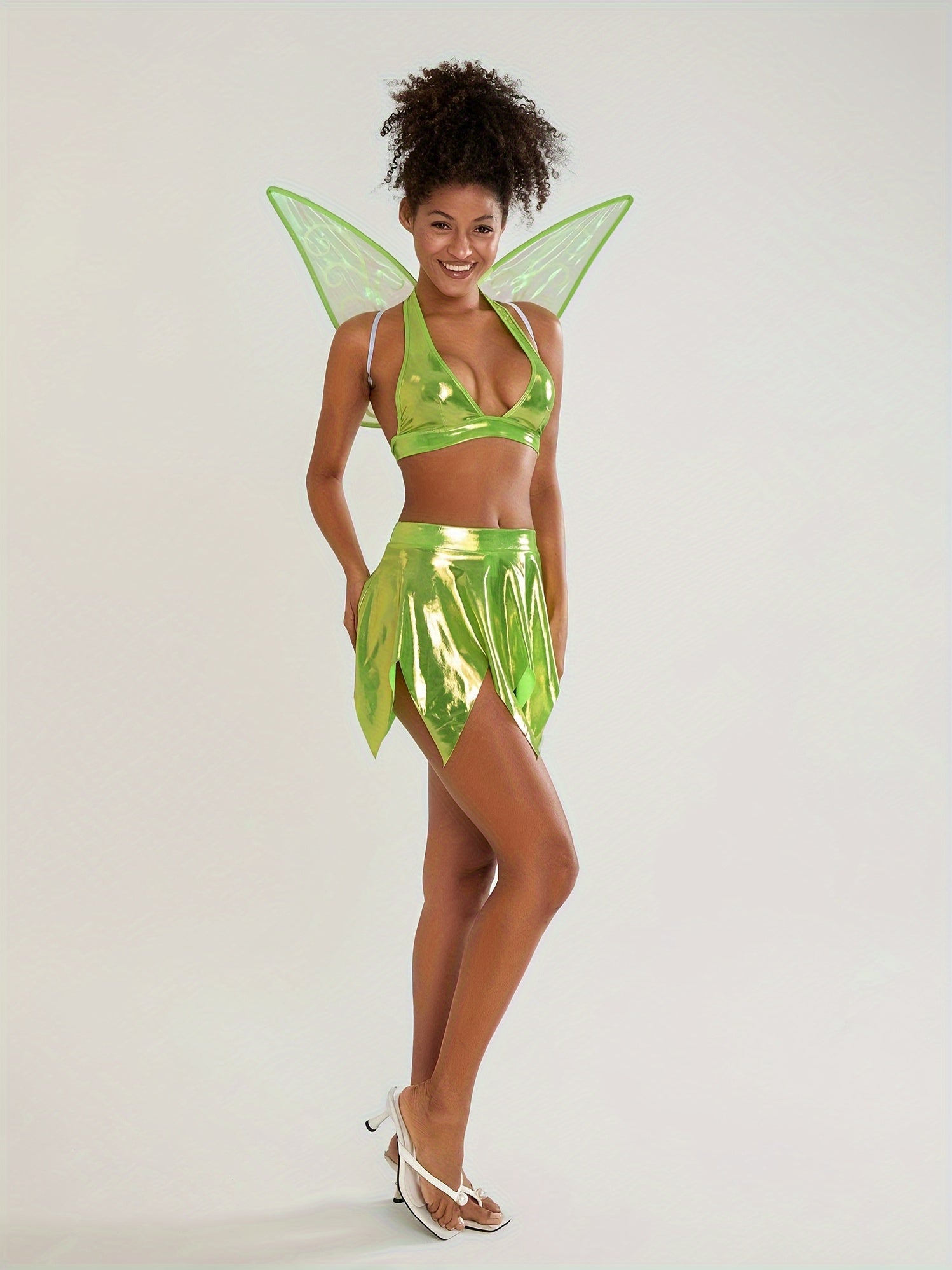 Costume d'Halloween Fée Sexy - Ensemble en Deux Pièces avec Ailes