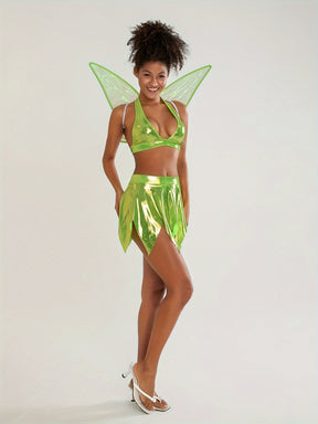 Costume d'Halloween Fée Sexy - Ensemble en Deux Pièces avec Ailes