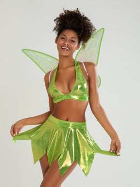 Costume d'Halloween Fée Sexy - Ensemble en Deux Pièces avec Ailes