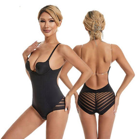 Body Sculptant Sans Dos Femme - Soutien-Gorge Intégré et Design Pratique
