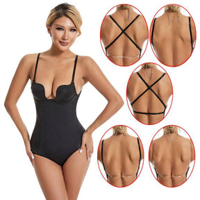 Body Sculptant Sans Dos Femme - Soutien-Gorge Intégré et Design Pratique