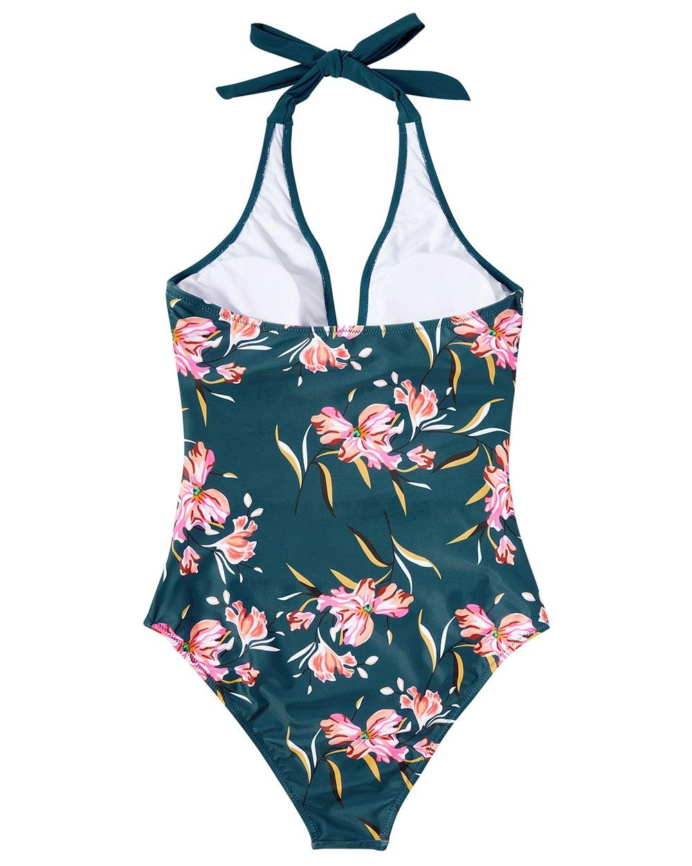 Maillot de bain une pièce dos nu gainant femme silhouette sculptée et élégante