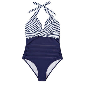 Maillot de bain une pièce dos nu gainant femme silhouette sculptée et élégante