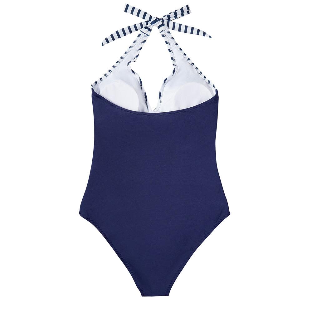 Maillot de bain une pièce dos nu gainant femme silhouette sculptée et élégante