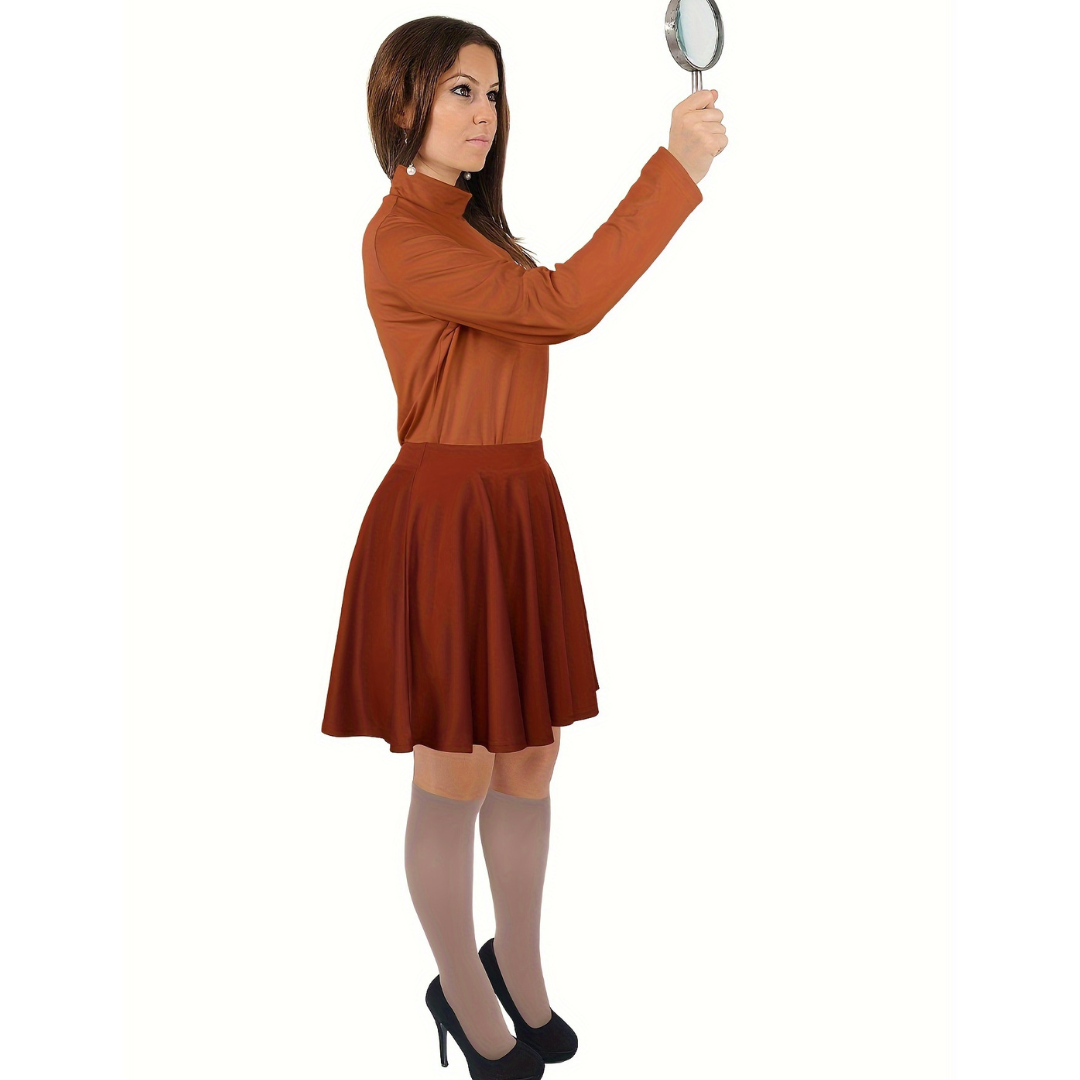 Costume d'Halloween pour Femmes - Ensemble Élégant avec Mini Jupe et Manches Longues