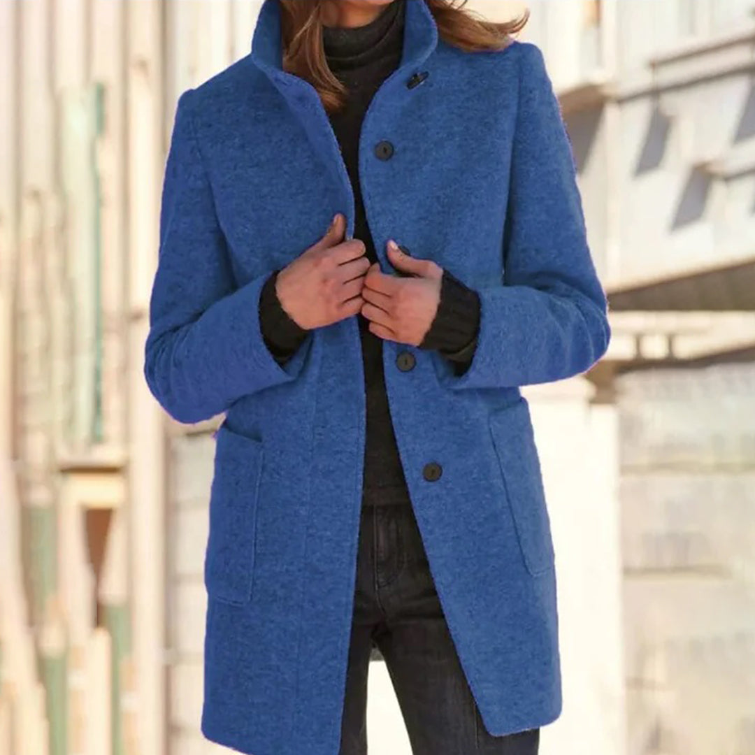 Manteau Long Femme à Manches Longues - Veste d'Hiver Chic et Polyvalente