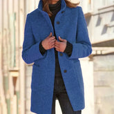 Manteau Long Femme à Manches Longues - Veste d'Hiver Chic et Polyvalente