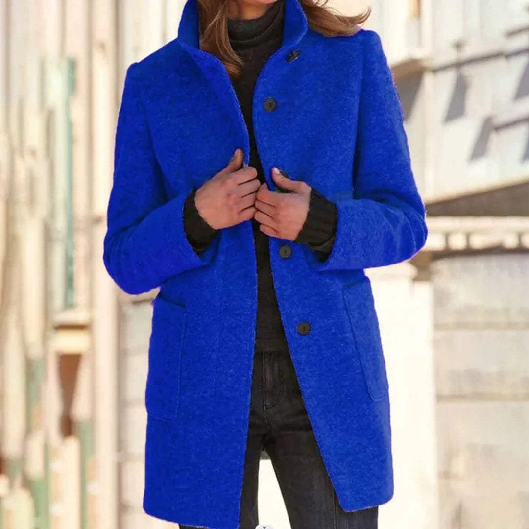 Manteau Long Femme à Manches Longues - Veste d'Hiver Chic et Polyvalente