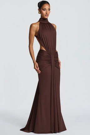 Robe Maxi Halter Chic Femme | Élégante et Dos Nu