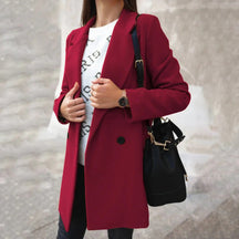 Manteau Mi-Long en Laine pour Femmes - Élégance et Confort en Hiver